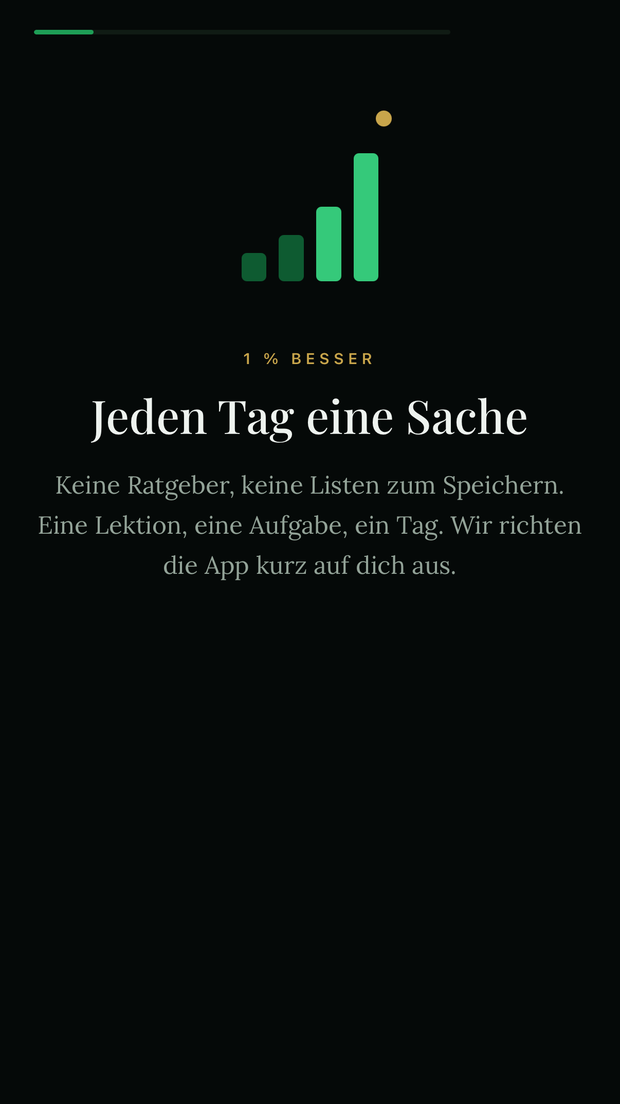 Der Einstieg in die App