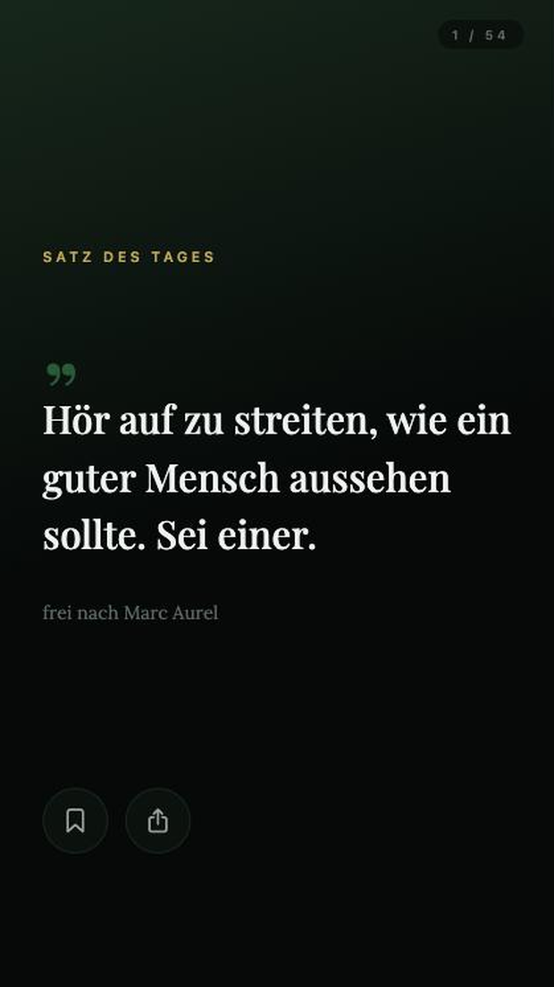 Der Satz des Tages